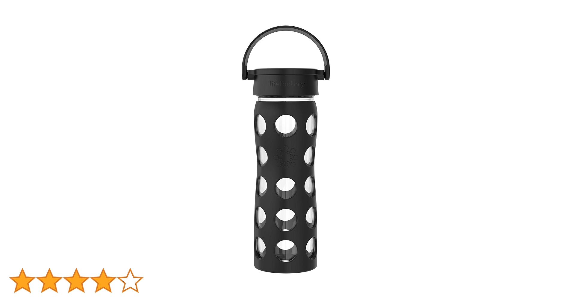 【新品未使用】ライフファクトリー　ガラスボトル　シリコンカバー付き３個まとめ売り ライフファクトリー ガラスボトル シリコンカバー付き3個まとめ売り